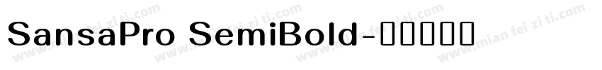 SansaPro SemiBold字体转换